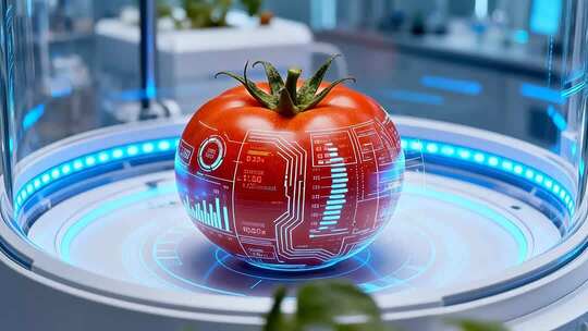 科技感西红柿展示素材