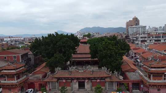 航拍福建泉州闽南城市妈祖天后宫风光