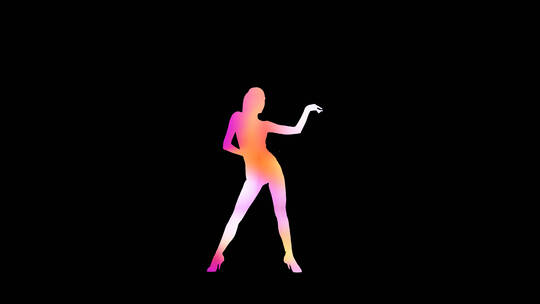美女热舞性感舞蹈剪影视频素材模板下载