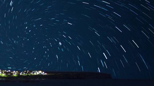 星轨星空流星延时摄影