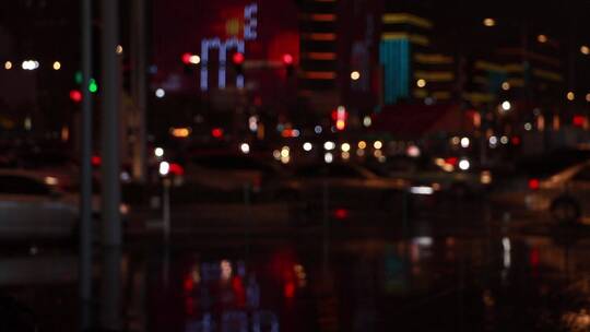 特殊拍摄手法的城市夜景