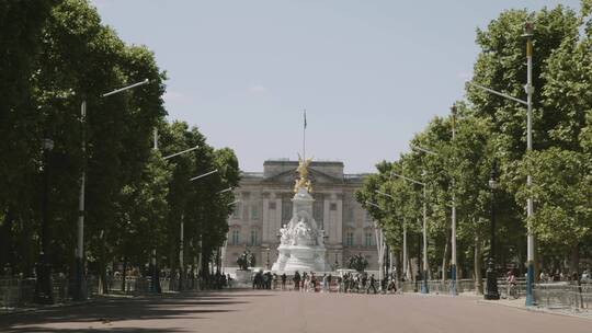 英国伦敦白金汉宫视频素材模板下载