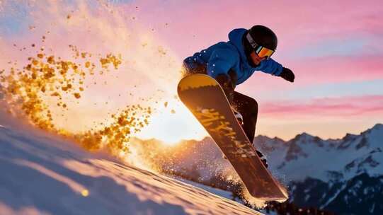 极限运动滑雪 高难度动作滑雪