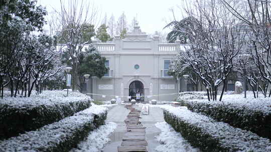 武汉武昌红巷五大会址雪景