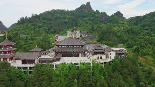 航拍上饶铜钹山鹊桥谷景区