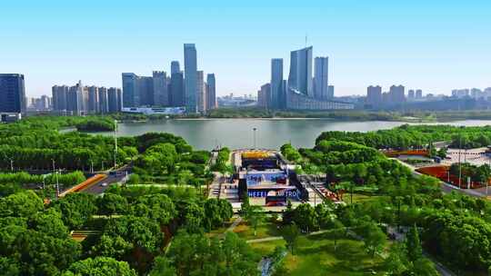 合肥市天鹅湖政务区航拍