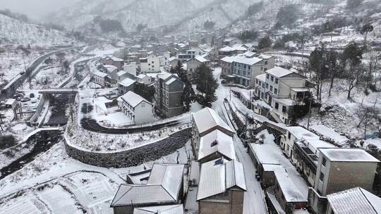 村落雪景俯瞰