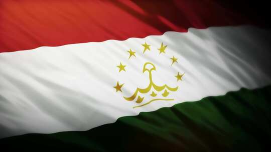 塔吉克斯坦国旗挥舞-4K