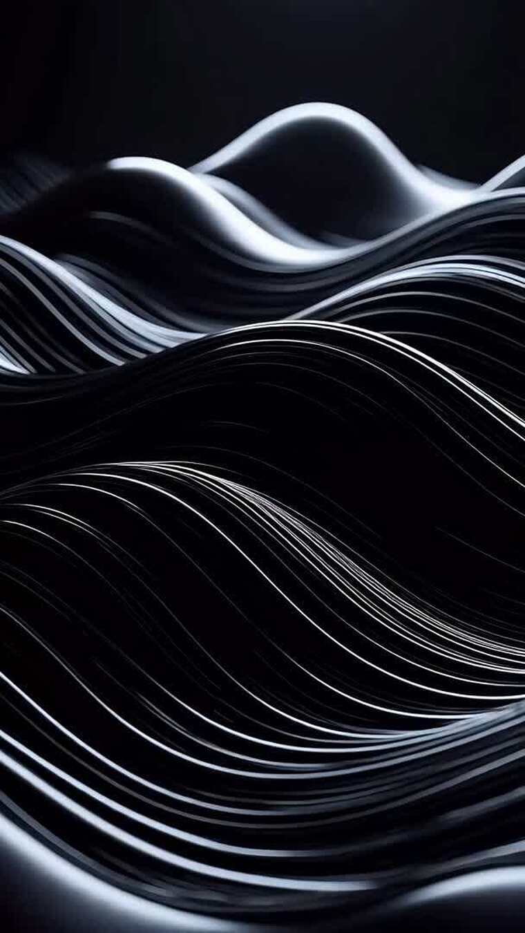 黑白线条波浪抽象背景素材