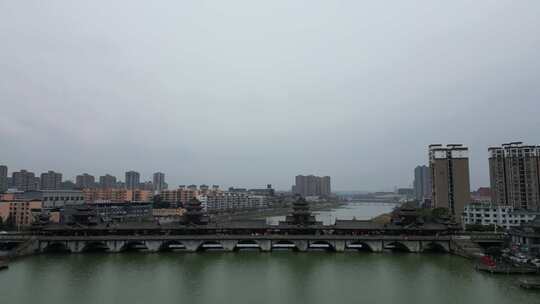 罗江廊桥、城市水域、古色古韵