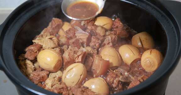 鸡蛋烧肉烹饪