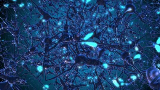 脑神经网络和神经元突触发射