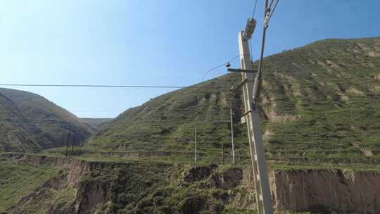 西北地区火车窗外沿途风景实拍