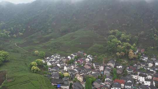 浙江省杭州市西湖风景区梅家坞茶文化村航拍