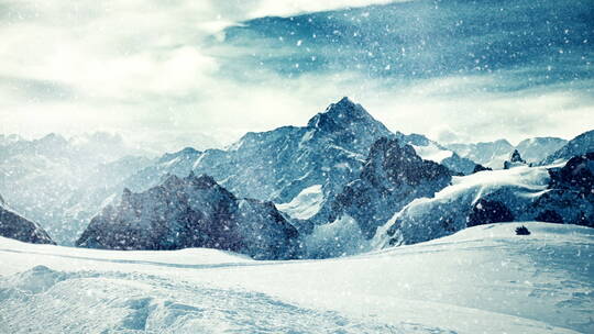 【4K】 雪山背景视频视频素材模板下载