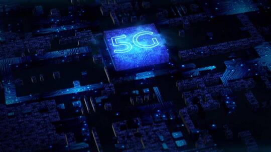 5G芯片背景全球信息互联网光线科技动画