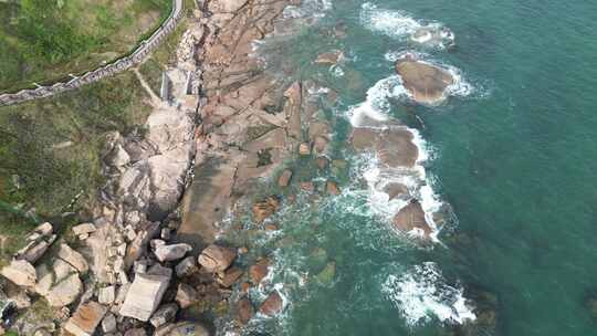 青岛大海航拍风光