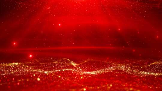红色大气粒子灯光视频背景