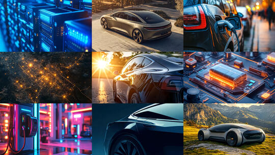 新能源电动汽车续航里程2高清在线视频素材下载