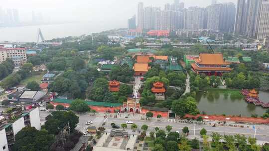 长沙开福区开福寺航拍