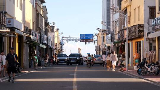 汕头南澳路 小清新街道4K60P视频素材模板下载