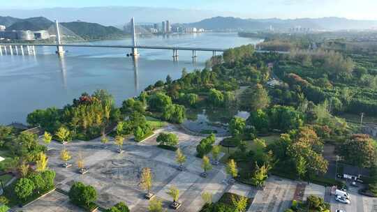 浙江富阳富春江 洋浦湿地 生态公园