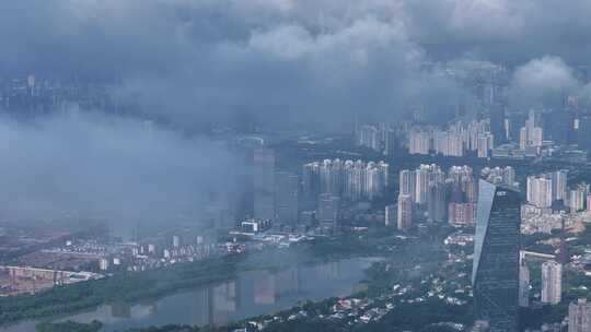 云上的深圳湾超总基地视频素材模板下载