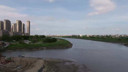 莆田木兰溪城市河畔高楼景观