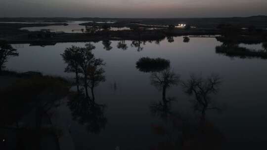 新疆塔里木河-夜景