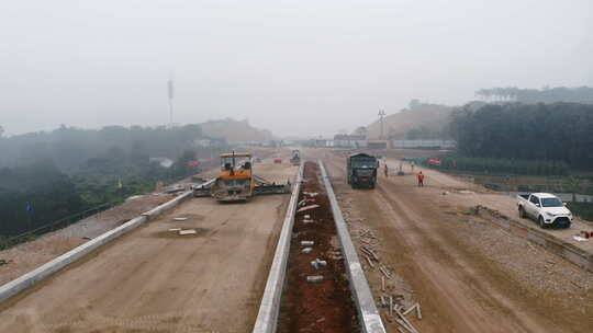 J高速公路建设航拍