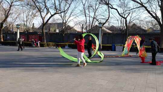 老北京民间活动舞龙视频素材模板下载
