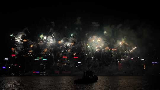 4K香港维多利亚港烟花