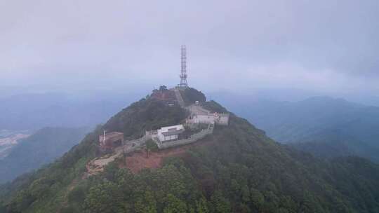 佛山第一峰高明皂雾山日落云海航拍