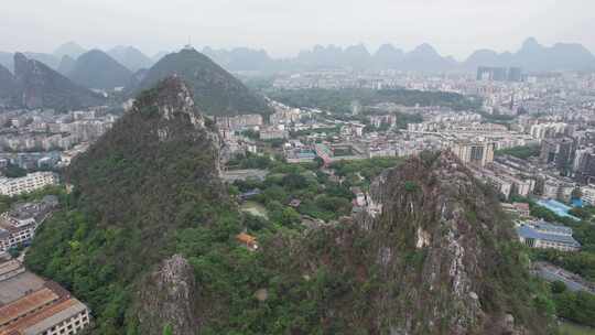 广西桂林南溪山4A景区航拍