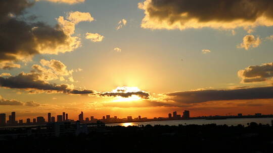 美国佛罗里达迈阿密城的日落(4)