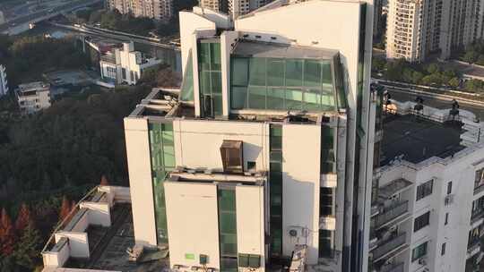 航拍上海小区建筑城市高楼居民楼视频素材模板下载