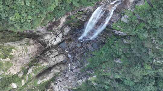 山水航拍庐山瀑布三叠泉高山流水山自然风景