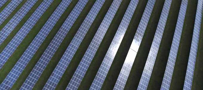 航拍光伏新能源太阳能电池光伏板
