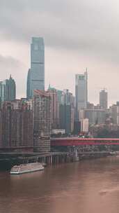 重庆长江畔城市建筑景观
