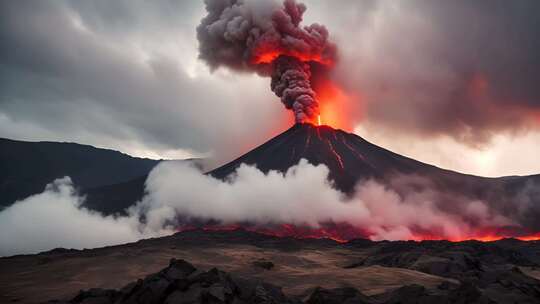 火山喷发自然景观