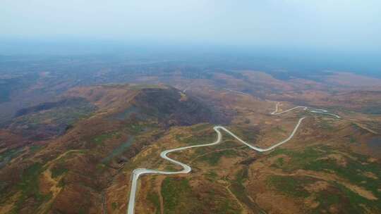 航拍吉林长白山天池西坡登山道