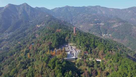 南岳衡山风景区南台寺航拍4k航拍