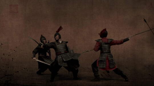 古代战场士兵厮杀鲜血四溅 动画视频视频素材模板下载