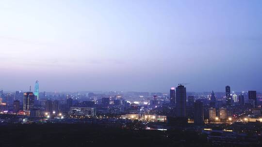 8K济南市历下区城市天际线日转夜延时摄影视频素材模板下载