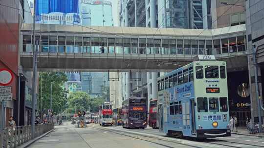 【正版素材】香港银行街视频素材模板下载