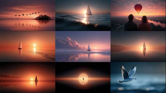 乘风破浪扬帆起航追逐梦想希望7高清在线视频素材下载