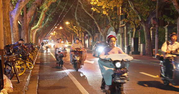 上海浦西马路街景