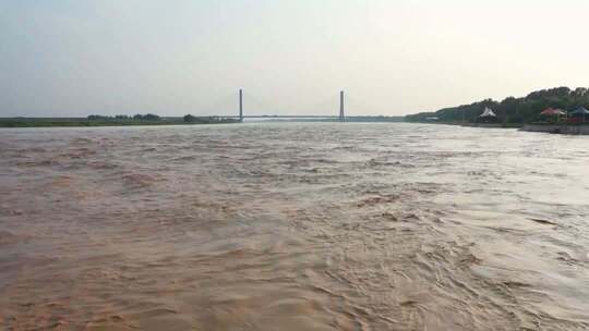 实拍黄河生态保护水质检测素材