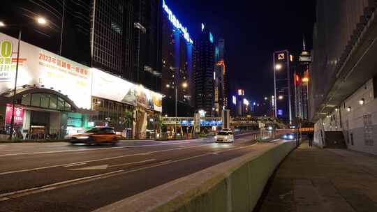 香港铜锣湾夜景街景