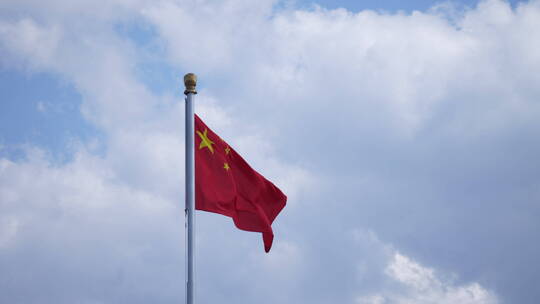 天安门广场国旗飘扬升格视频素材模板下载